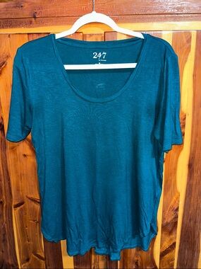 Maurices Teal Scoop Neck Short Sleeve Tee